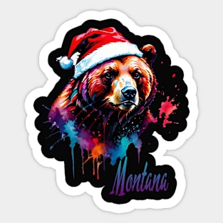 Santa Grizz Sticker